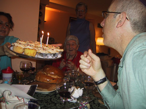 Neal blowing candles