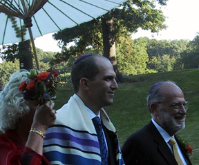 Groom and parents