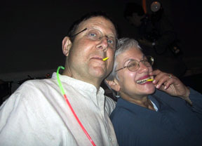 Michael & Carol with lightsticks