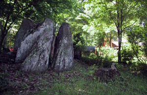 Rocks and house