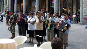 Gypsy band at Milan caf