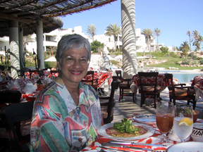 Carol at lunch at Ventanas