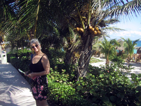 Carol on beach