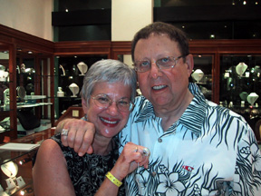 Carol & Michael in jewelry store