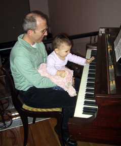 Josie plays piano