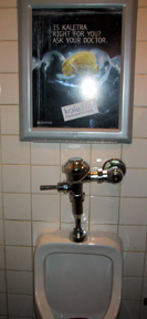 Urinal and poster