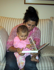 Marjorie and Josie reading