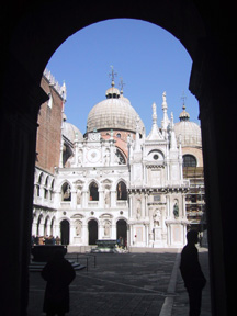 Basilica through archway