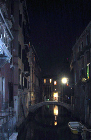 Canal at night