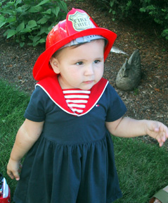 Josie as fireman